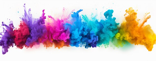 Colorful rainbow Holi paint color powder explosion