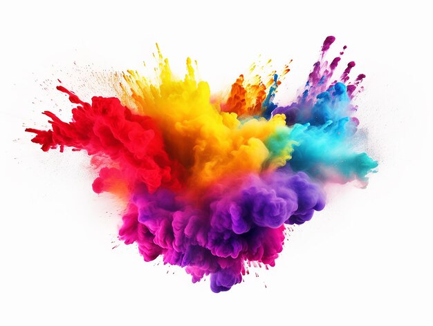 Colorful Rainbow Holi Paint Powder