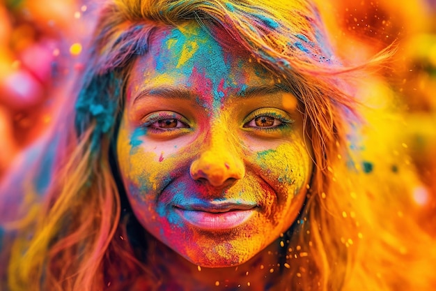 Colorful rainbow holi