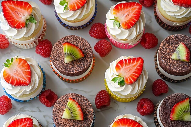 Colorful rainbow LGBT cakes on a white background