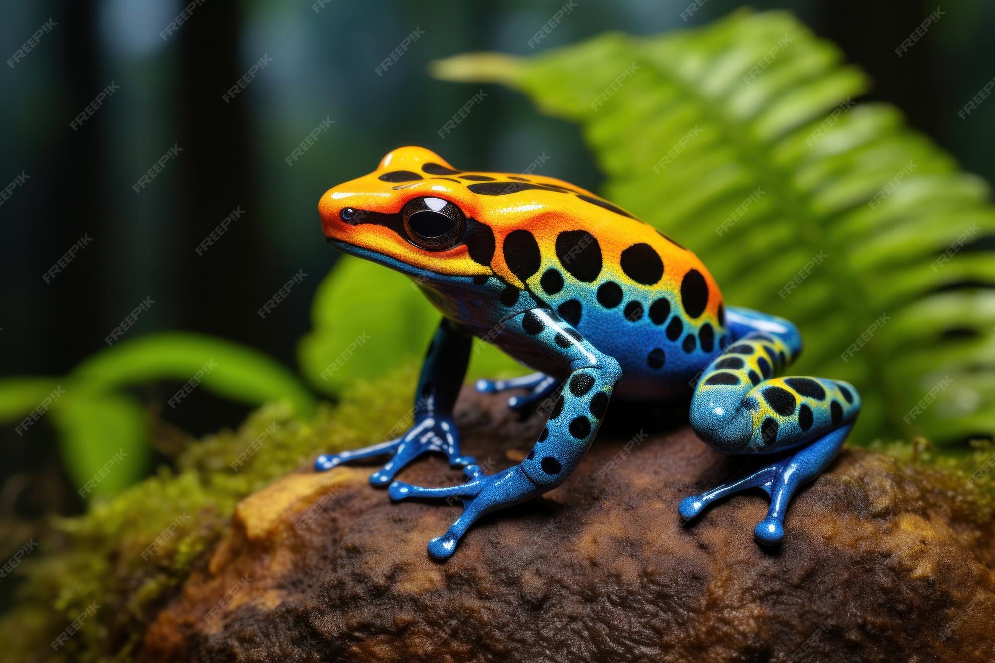 Premium Photo | A colorful rainforest poison dart frog