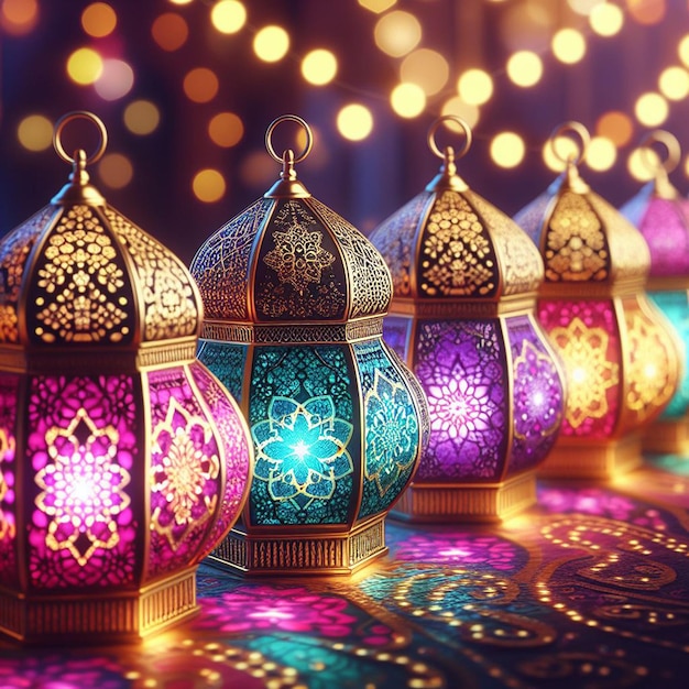 Colorful Ramadan lantern