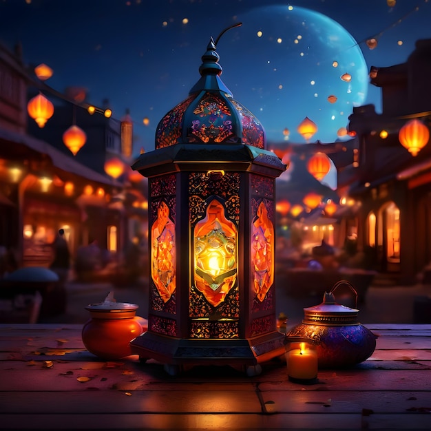 Colorful Ramdan lantern