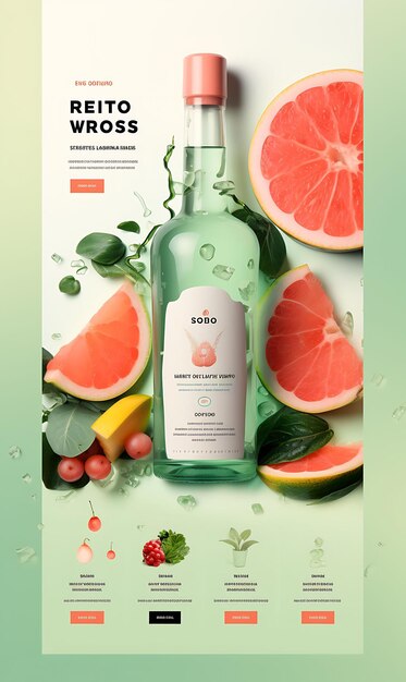 Photo colorful refreshing melon vodka with a cool and soothing color palett creative concept ideas design