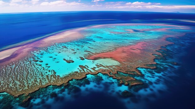 Photo colorful ribbon reefs landscape