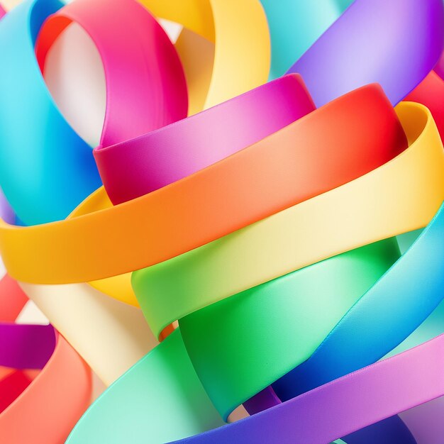 Colorful ribbons for a brighter future
