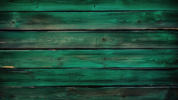 Photo colorful rich green background and texture of wooden boards