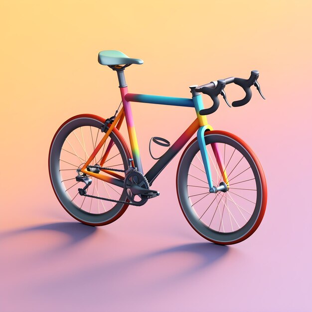 A colorful road bike