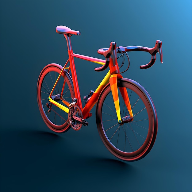 A colorful road bike