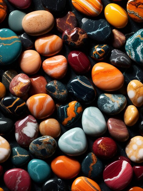 Photo colorful rock pebble background