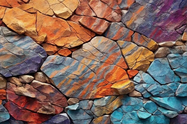 Photo colorful rock texture background rock texture background colorful stone texture background rock texture stone texture ai generative