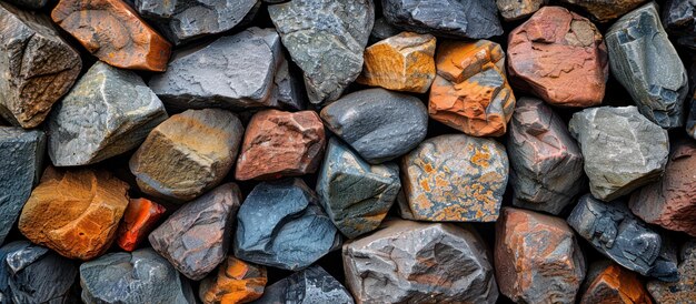 Colorful Rock Wall Display