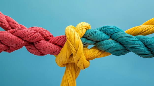 Photo colorful rope closeup