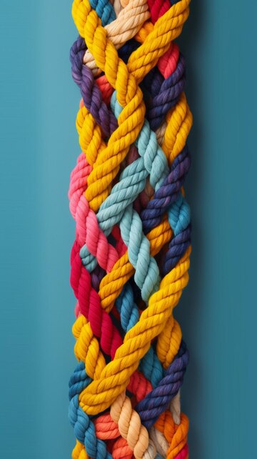 Premium Photo  A colorful rope with the word rope on it