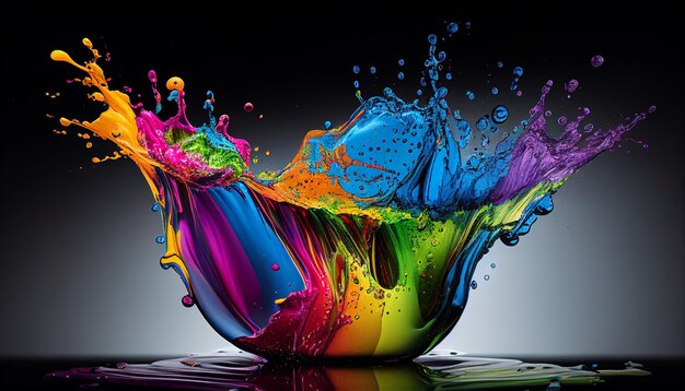 Colorful round splash