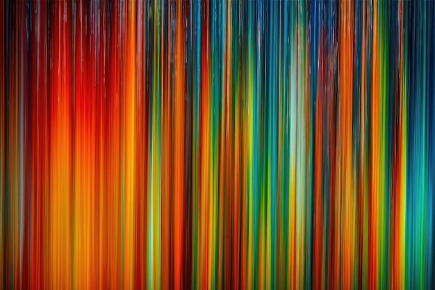 Colorful row of stripes Generative AI