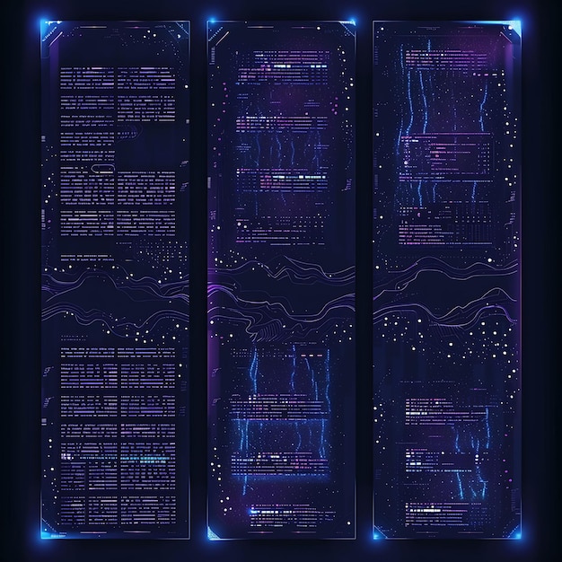 colorful scrolling encrypted cipher messages with encoded texts glitc illustration trending item