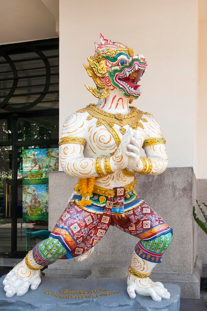 Colorful sculpture of indian temple