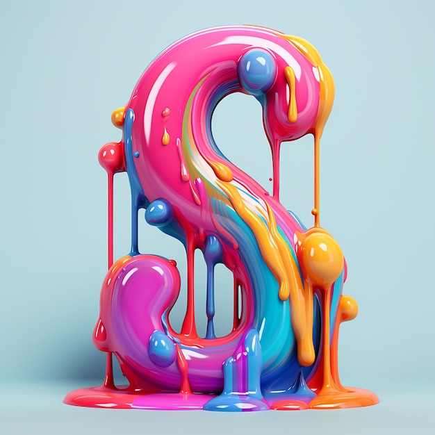 a colorful sculpture with the number 5 on it