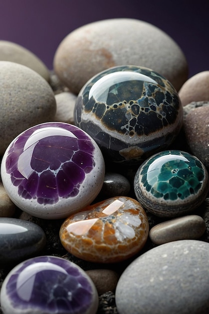 colorful sea stone background