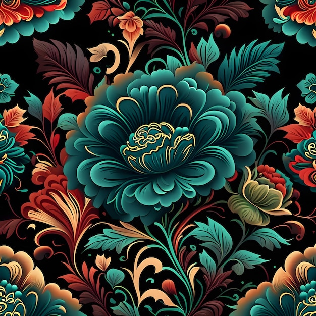 Colorful Seamless floral Pattern