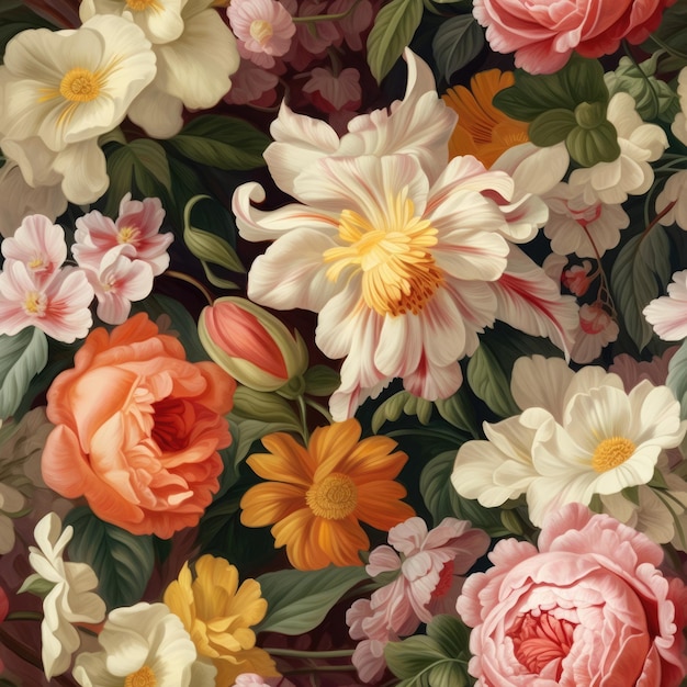 Colorful Seamless Floral Pattern