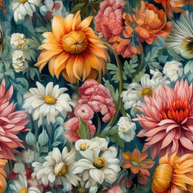 Colorful Seamless Floral Pattern