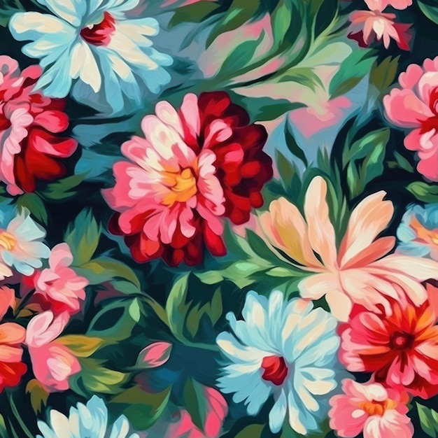 Colorful Seamless Floral Pattern