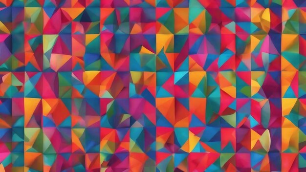 Photo a colorful seamless pattern with geometric shapes and triangles