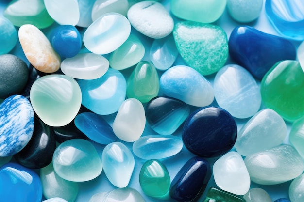 Colorful semiprecious stones as a background closeup