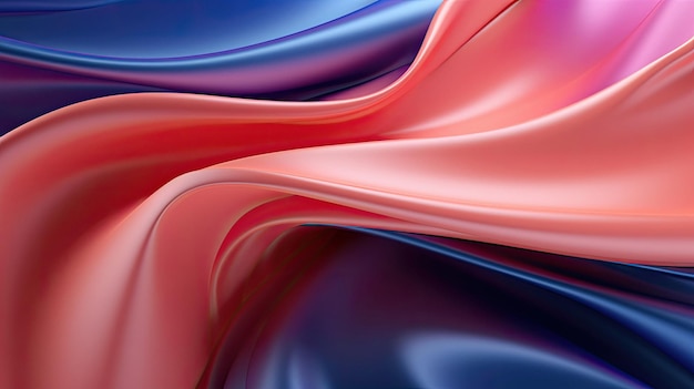 A colorful series of abstract shapes, including blue, red, and purple.
