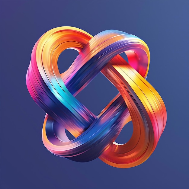 a colorful series of circles with a letter  x  on the top