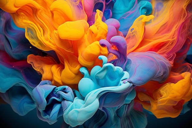 a colorful series of colors created by person.