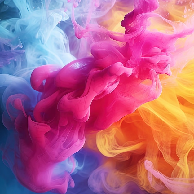 A colorful series of colors of dye is shown in this image.