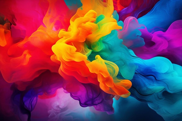 a colorful series of colors of rainbow are created by the artist.