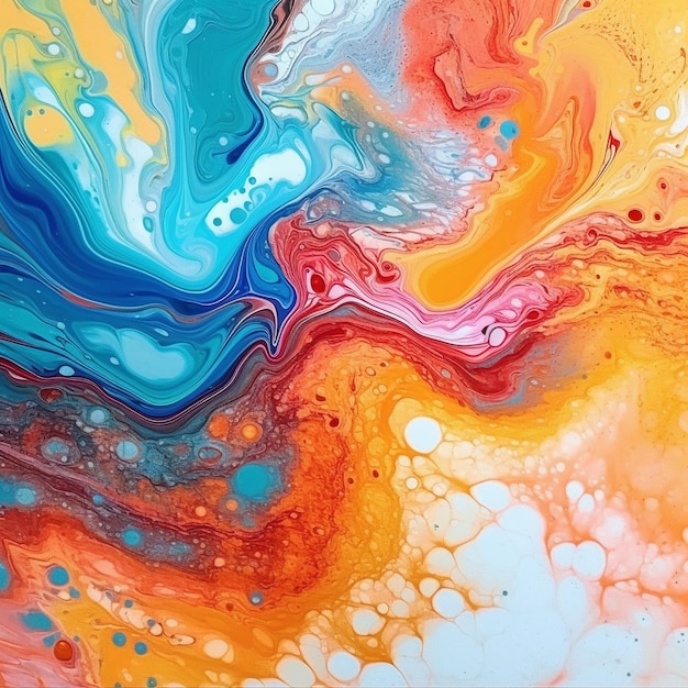 a colorful series of inks is shown in this artistic painting