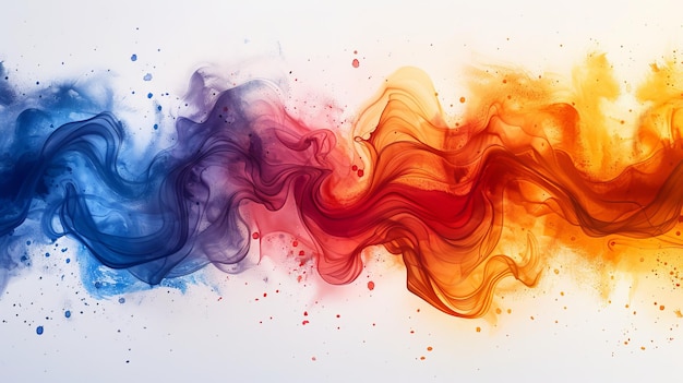 a colorful series of inks is shown with a white background