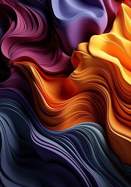 a colorful series of waves with a colorful background