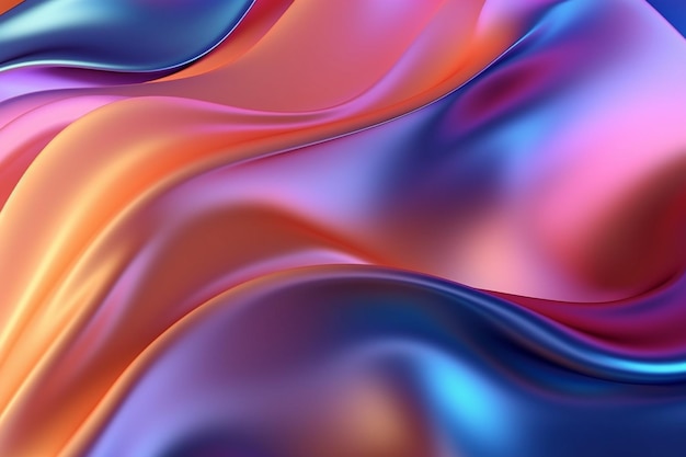 A colorful series of waves with different colors and shapes