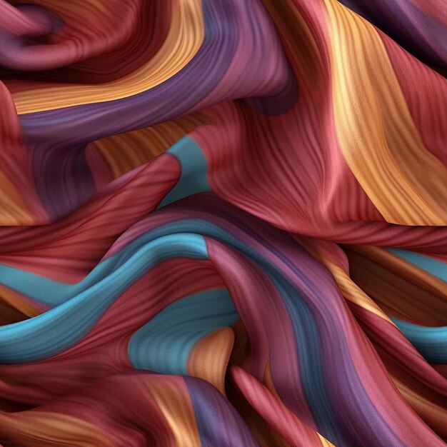 A colorful series of waves with different colors.