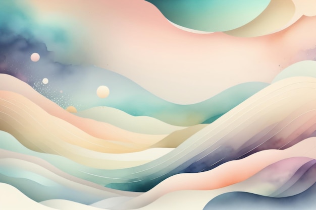 A colorful series of waves with the text " the year " on the bottom.