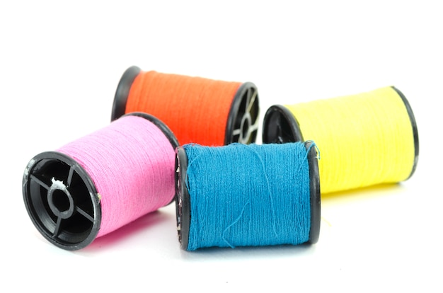 Colorful sewing Threads isolated 