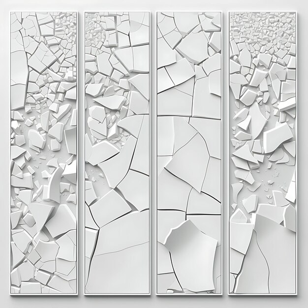 Colorful Shattered Shattered Screen Digital Facade With Arrays of Sma Illustration Trending item