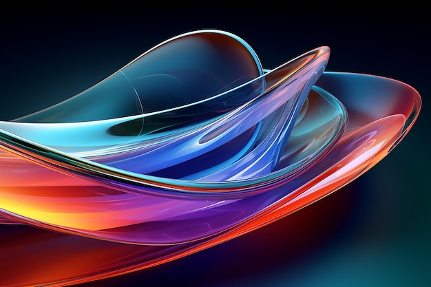 Colorful Shining Wavy Background