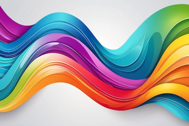 Colorful shiny wave background