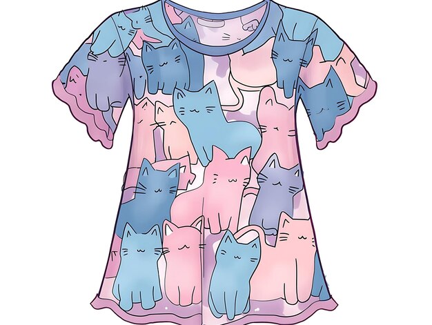 Photo a colorful shirt with a cat on it