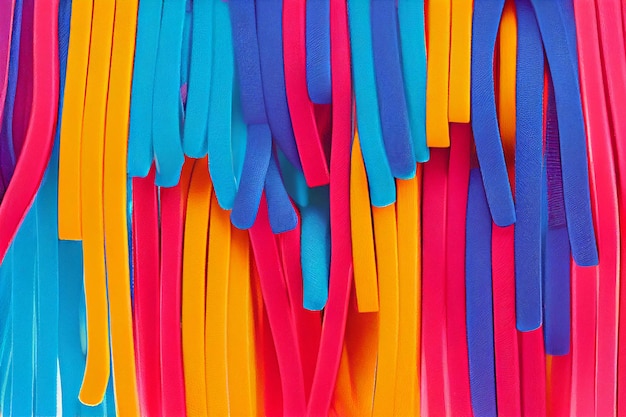 Photo colorful shoelaces arrangement on background