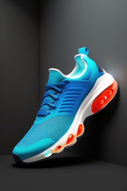 colorful shoes 3d illustration