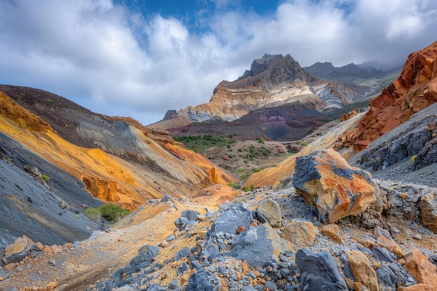 Colorful Silicate Minerals Close To Veneguera On Gran Canaria