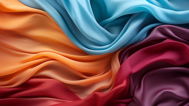 Colorful silk cloth texture background